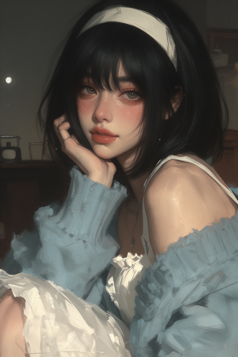 Korean thick impasto style