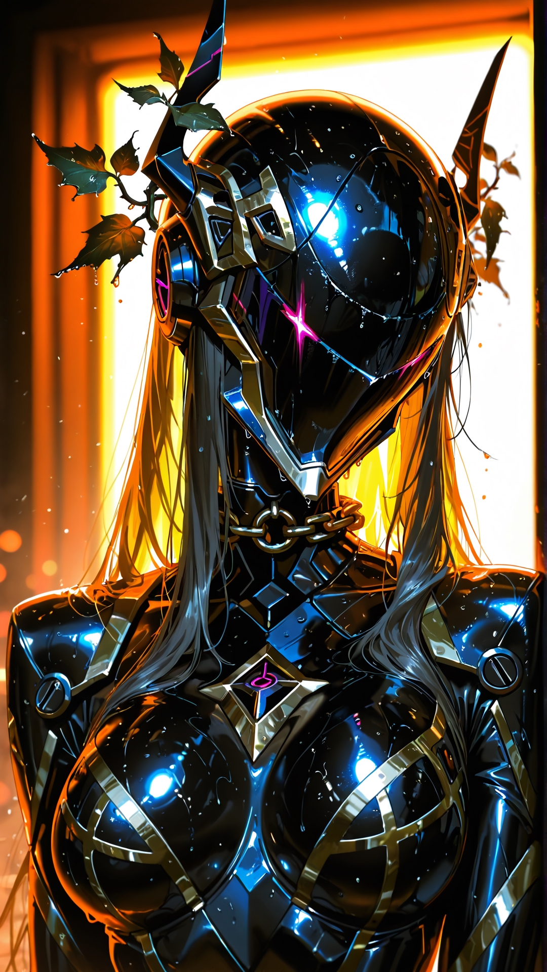 Depict a humanoid girl with a complex and highly